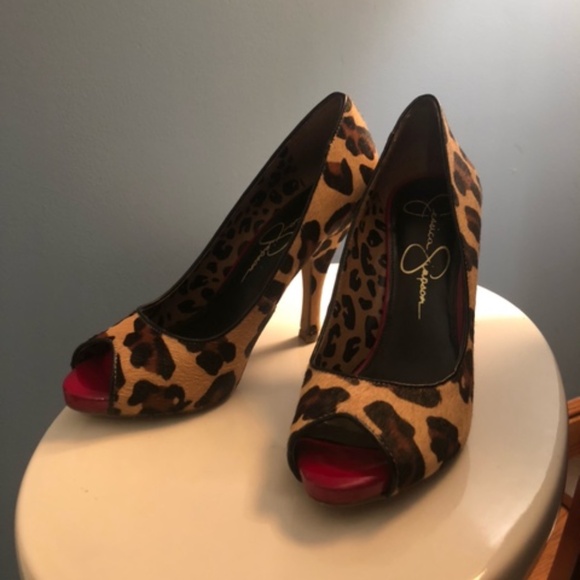 Jessica Simpson Shoes - J.S. cow print heels